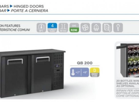 Retrobanco refrigerato 2 porte QB 200